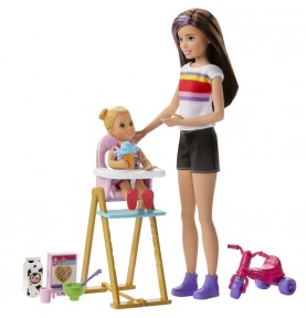 BARBIE Skipper baby-sitter Heure du Repas