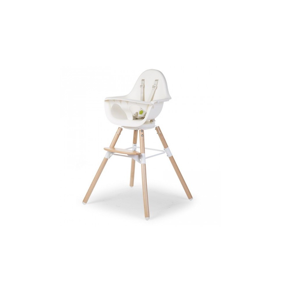 Chaise haute Evolu One.80° Childwood Naturel Blanc