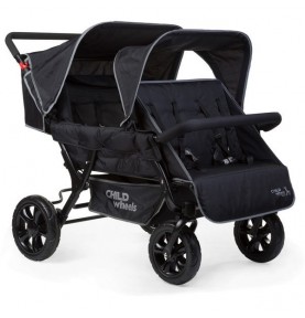 poussette triple cote a cote