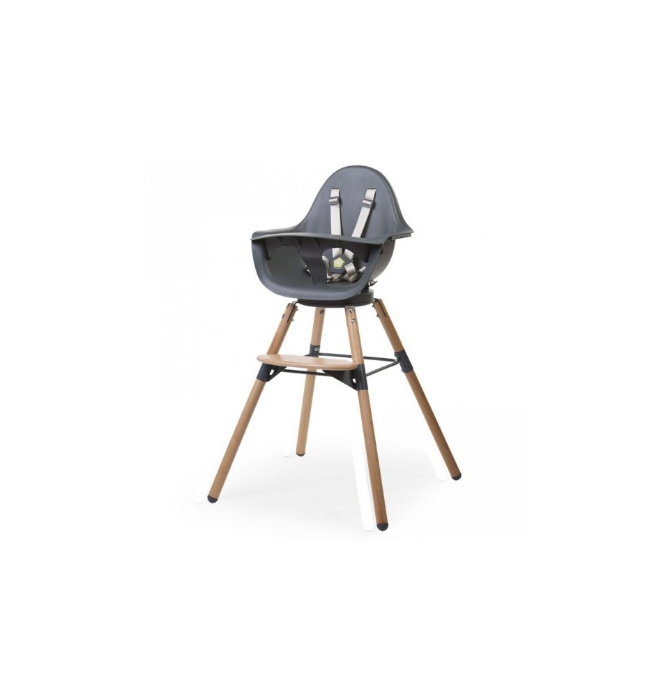 Chaise haute évolutive Evolu Naturel / Anthracite - Childhome – Comptoir  des Kids