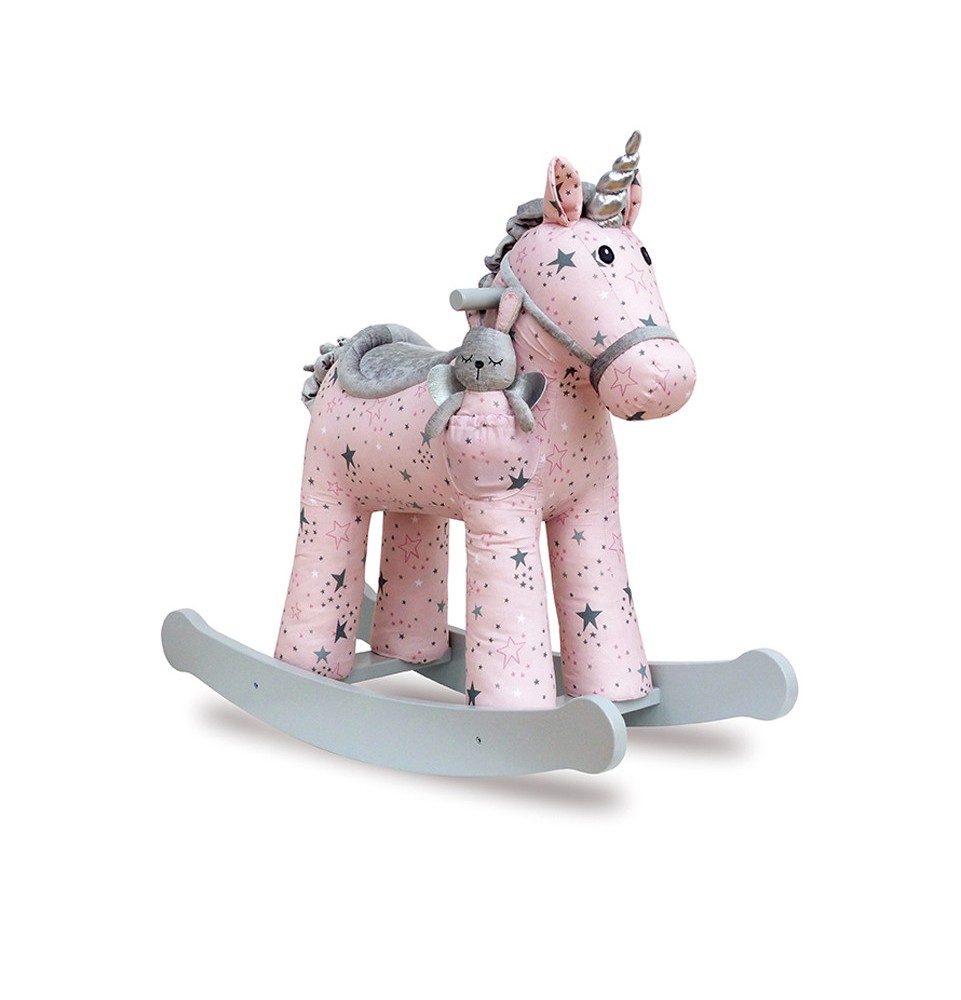 Licorne à bascule Starly blanche H60 cm / L 70 cm